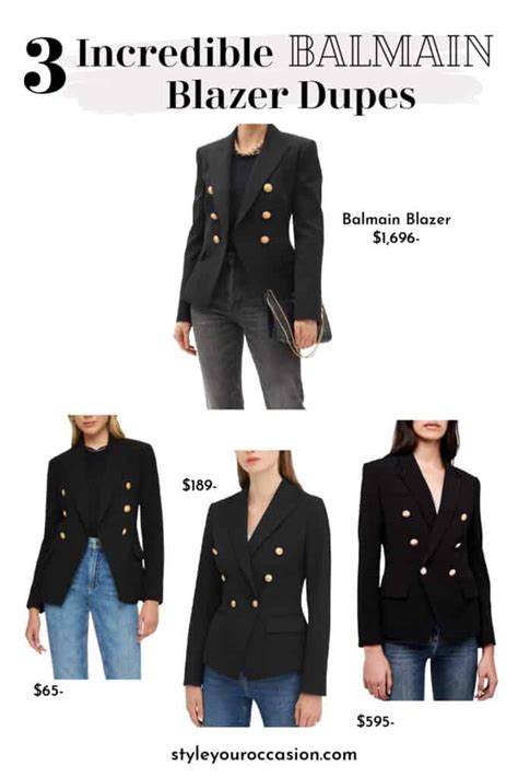 balmain dupe bag|balmain blazer dupe budget.